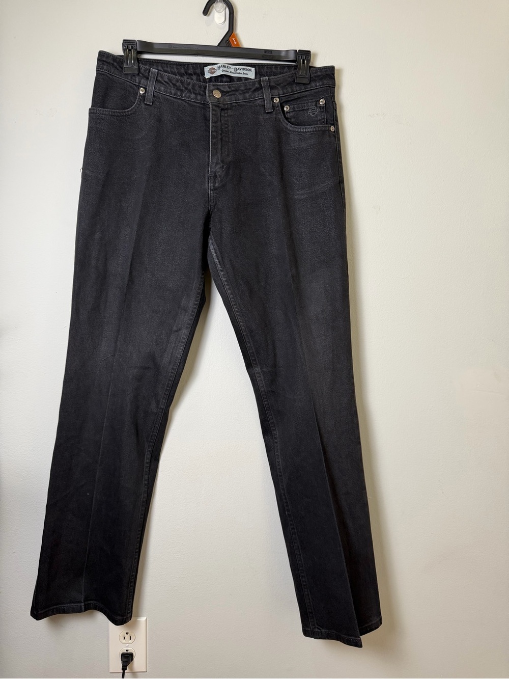 Harley Davidson Women’s Bootcut Jeans Size 14 Western/ Biker Jeans Black